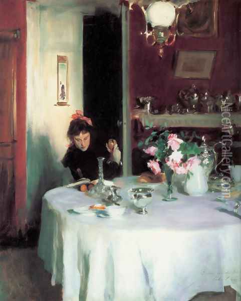 The Breakfast Table Oil Painting - John Singer Sargent