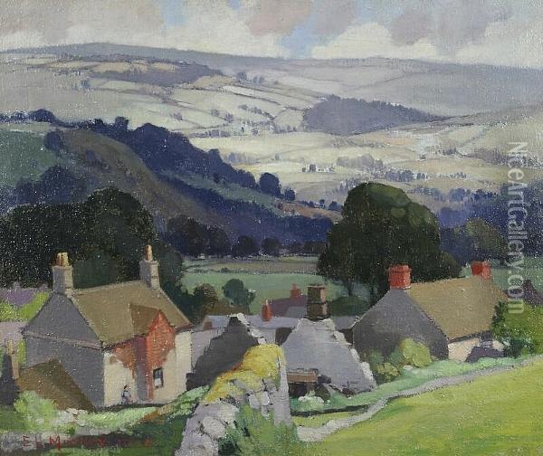 The Vale Of Clwyd Oil Painting - Edward Hartley Mooney