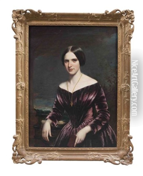 Portrait Of Anna Ashmead Oil Painting - William Jewett