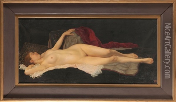 Femme Assoupie Oil Painting - Fernand Maximilien De Chambord