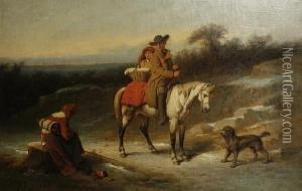 The Travelling Troop Oil Painting - Giuseppe Mazza