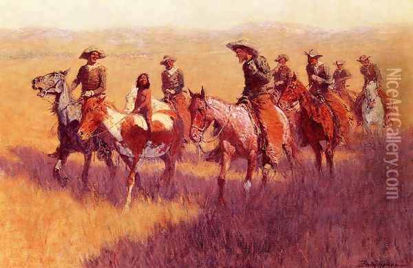 An Assault On His Dignity Oil Painting - Frederic Remington