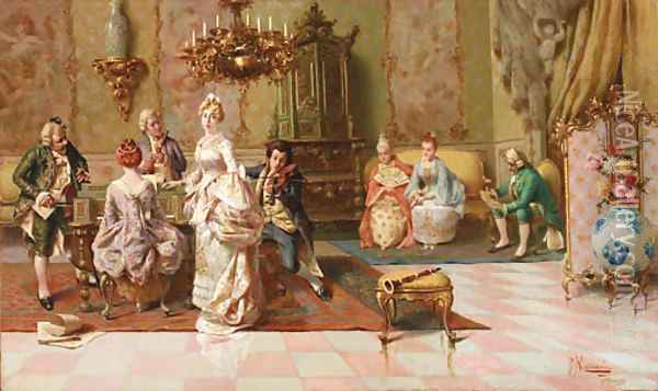 Beautiful music Oil Painting - Pompeo Massani