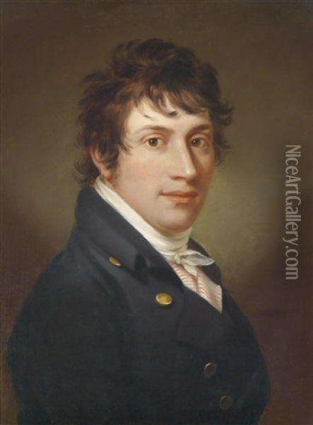Brustbild Eines Jungen Mannes Oil Painting - Johann-Peter Krafft