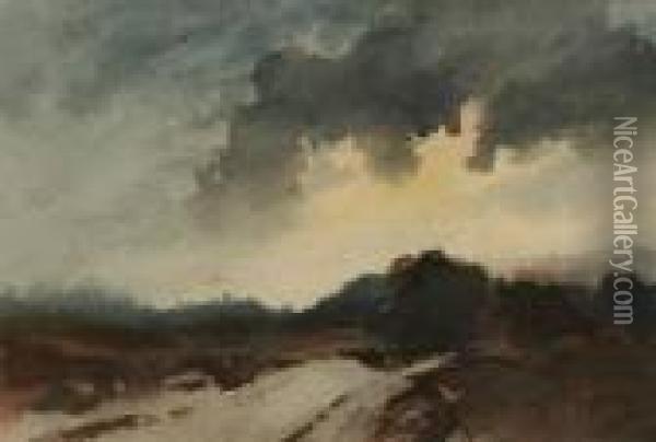 Approaching Storm Oil Painting - Thomas Marjoribanks Hay