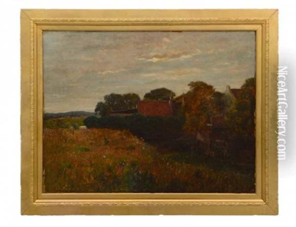 At The Village End Oil Painting - Gustav Schoenleber