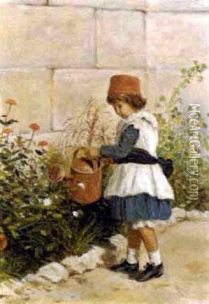 The Head Gardener Oil Painting - Charles Henry Hunt