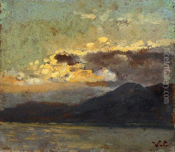 Tramonto Oil Painting - Vincenzo Cabianca