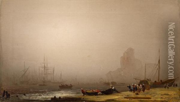 Strandszene Im Nebel Oil Painting - Friedrich Ii Preller