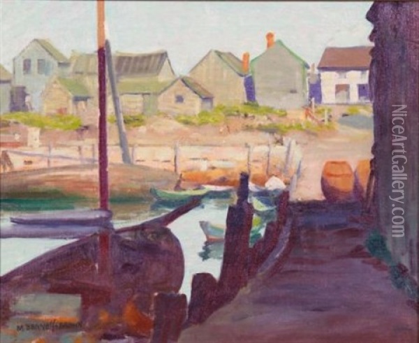 Bearskin Neck, Rockport Oil Painting - M. Bennett Brown