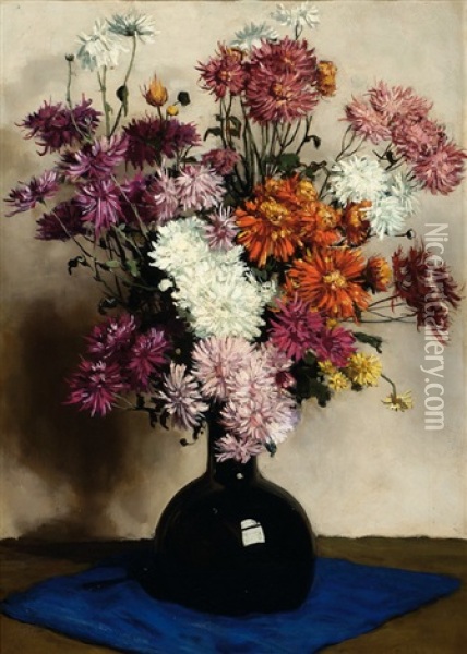 Chrysanthemum Oil Painting - Willem Elisa Roelofs