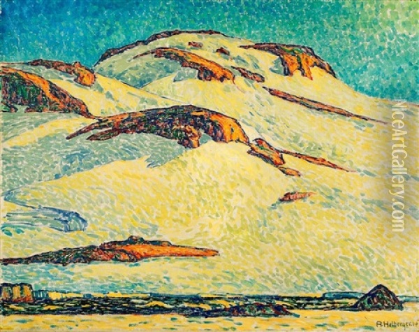 Ohne Titel (winter In Norwegen) Oil Painting - Alfred Hermann Helberger