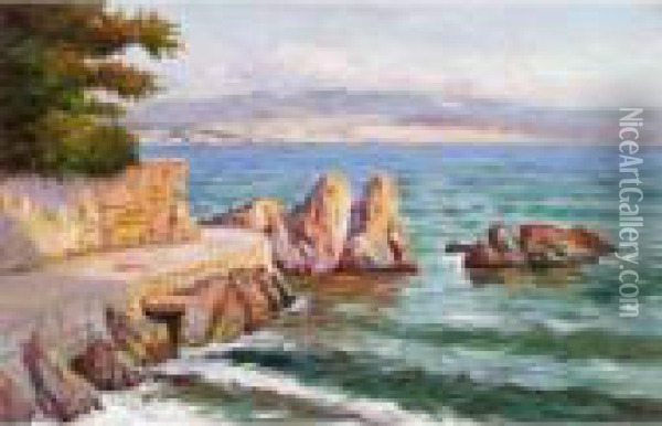 Coastal View Oil Painting - Carlo Brancaccio