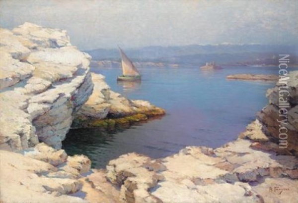 Coastal View Oil Painting - Alexei Vasilievitch Hanzen