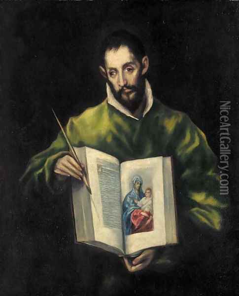 Saint Luke Oil Painting - El Greco (Domenikos Theotokopoulos)