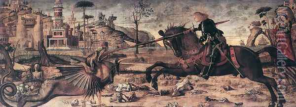 St. George and the Dragon Oil Painting - Vittore Carpaccio