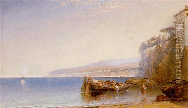 Sorrento - Gulf Of Salerno Oil Painting - Arthur Joseph Meadows