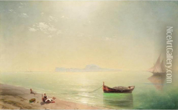 View Of Capri Oil Painting - Ivan Konstantinovich Aivazovsky