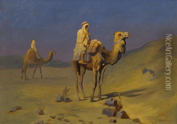 Arabowie Na Pustyni Oil Painting - Otton Edward Borzemski