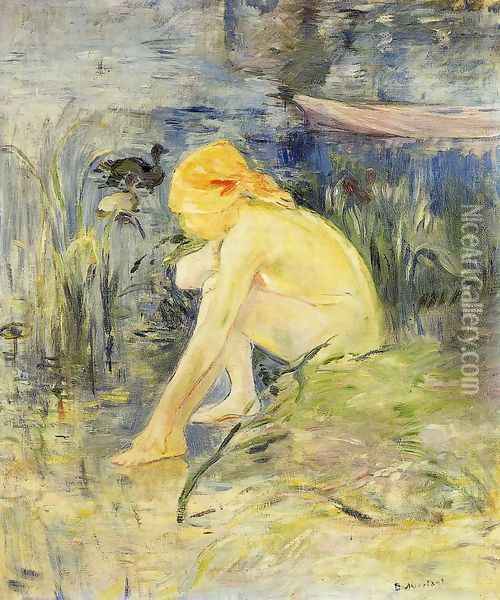 Bather Oil Painting - Berthe Morisot
