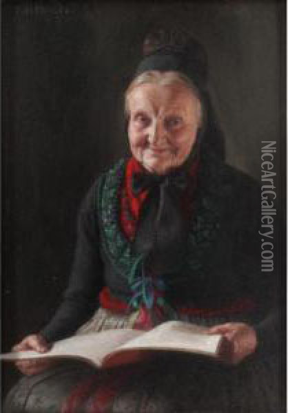 Peasant Woman In Schlitz Hessen Oil Painting - Richard Nitsch