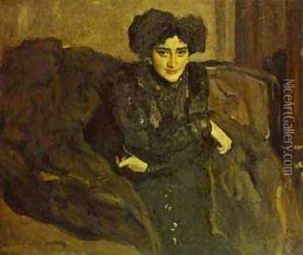 Portrait Of Yevdokia Loseva 1903 Oil Painting - Valentin Aleksandrovich Serov