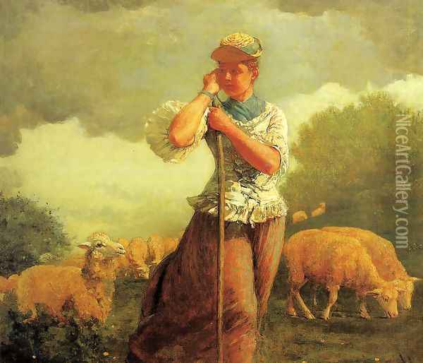 The Shepherdess Oil Painting - Winslow Homer