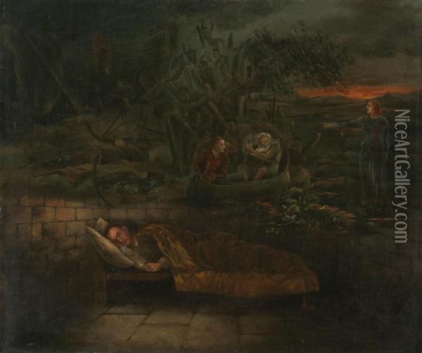 The Dream Oil Painting - William Anstey Dollond