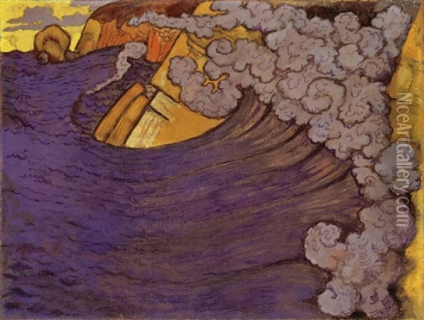 Lame Violette Oil Painting - Georges Lacombe