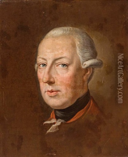 Portrait Josephs Ii. Oil Painting - Josef Kreutzinger