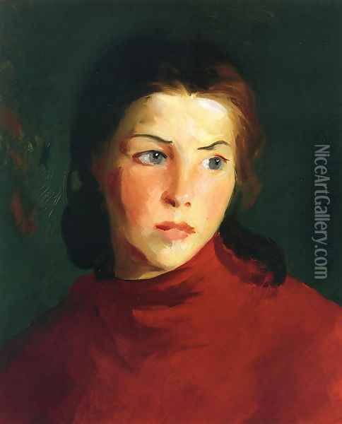 Irish Girl (Mary Lavelle) Oil Painting - Robert Henri
