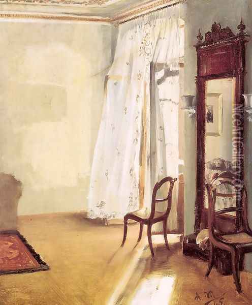 The French Window 1845 Oil Painting - Adolph von Menzel