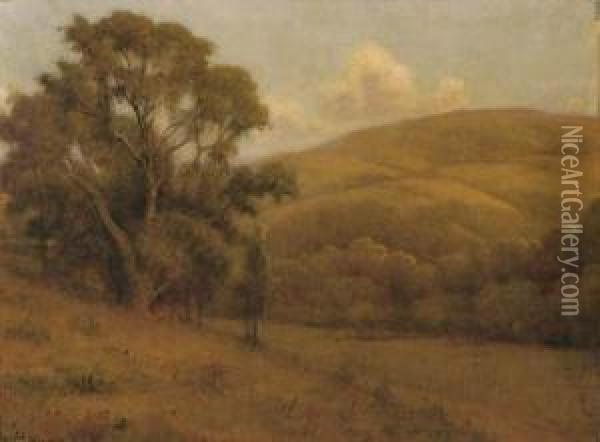 Evening Sunshine, California Oil Painting - William Barr