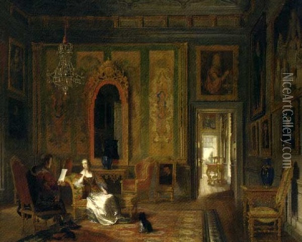 Philip Sidney, 1st Lord De L'isle And Lady De L'isle Oil Painting - Andrew Morton