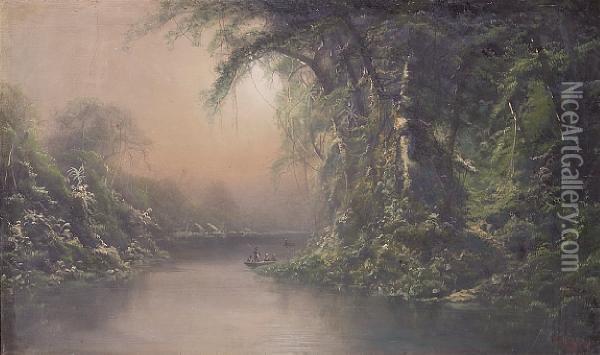 Jungle Landscape Oil Painting - Ramsome Gillet Holdredge