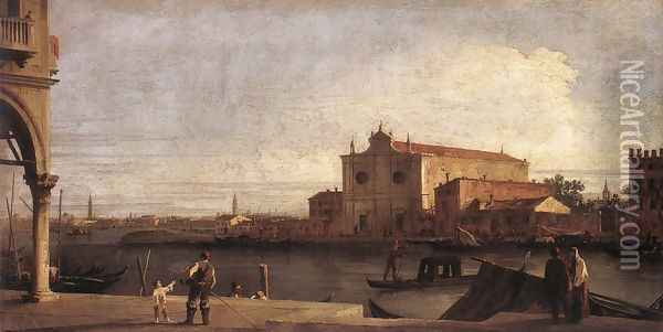 View Of San Giovanni Dei Battuti At Murano Oil Painting - (Giovanni Antonio Canal) Canaletto