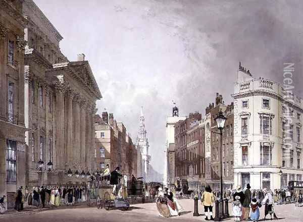 Cheapside and Mansion House, 1842 Oil Painting - Thomas Shotter Boys