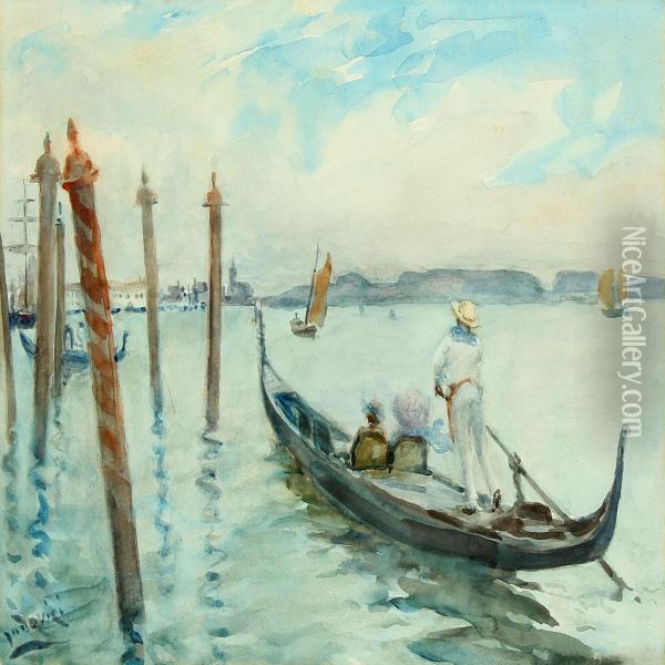 The Grand Canal, Venice Oil Painting - Albert Ludovici