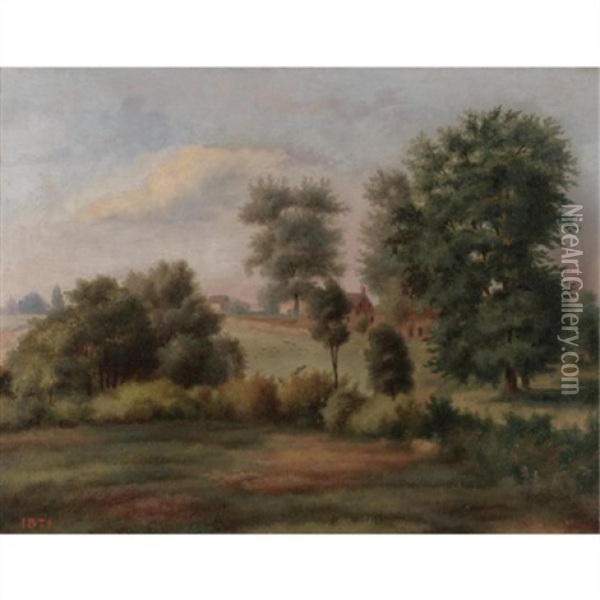 East Park, Near South Reservoir, Philadelphia Oil Painting - Augustus Kollner