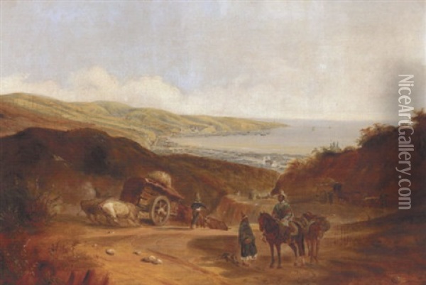 View Of The Bay Of Valparaiso, Chile Oil Painting - Johann Moritz Rugendas