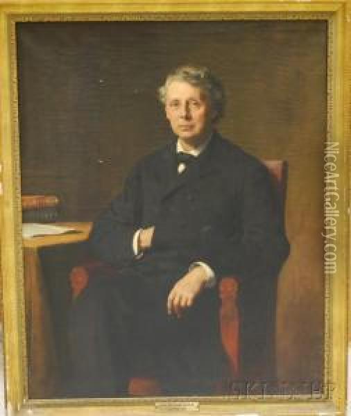 Portrait Of A Gentleman Oil Painting - Frederick Porter Vinton