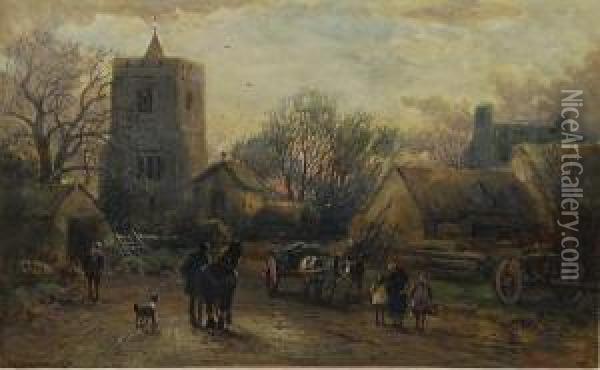 Orton Church Oil Painting - William Manners