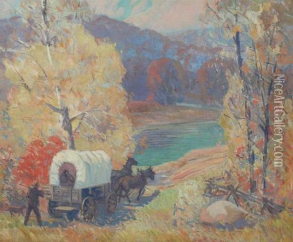 Across Country Oil Painting - Carl Rudolph Krafft