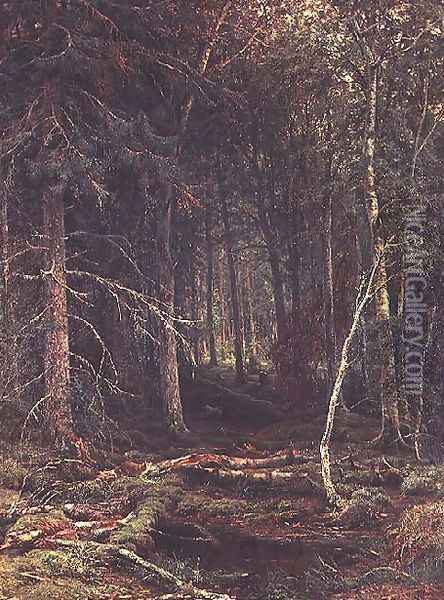 Swamp in the Forest, Autumn, 1872 Oil Painting - Fedor Aleksandrovich Vasiliev