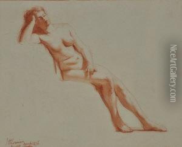 Resting Nude Study Oil Painting - John Henry Lorimer