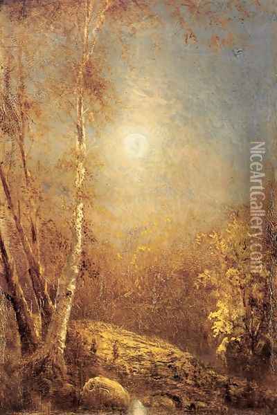 Morning Sun in Autumn Oil Painting - Louis Remy Mignot