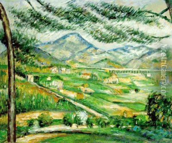 Montagne Sainte-victoire (grand Pine) Oil Painting - Paul Cezanne