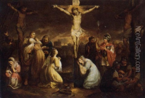 The Crucifixion Oil Painting - Peter Van Lint