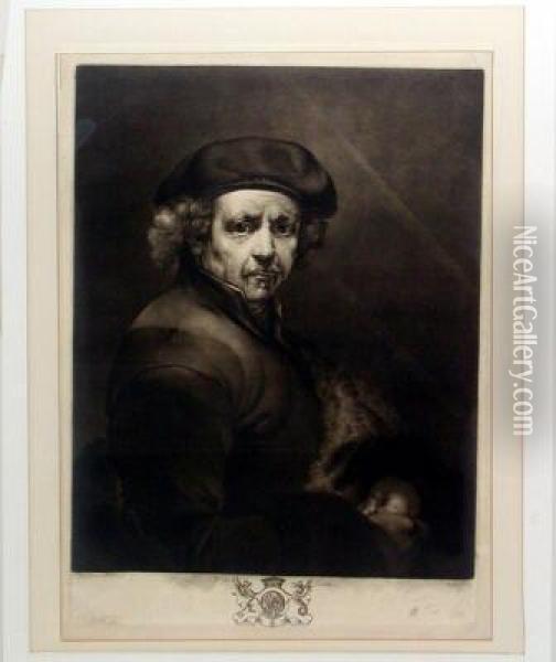 Portrait Of Rembrandt Oil Painting - Rembrandt Van Rijn