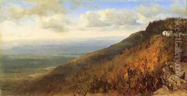 A Sketch from North Mountain, In the Catskills Oil Painting - Sanford Robinson Gifford